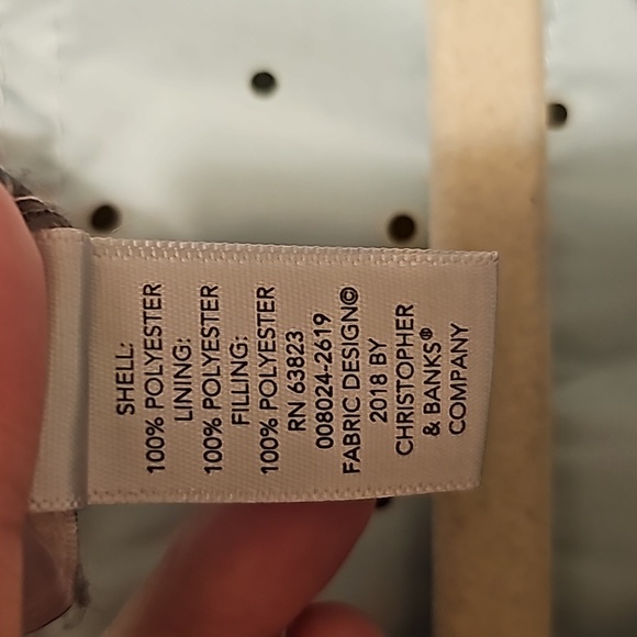 CJ Banks 1X Teal/Aqua Plaid and Polka Dot Reversible Quilted Zipper Vest - Picture 6 of 8